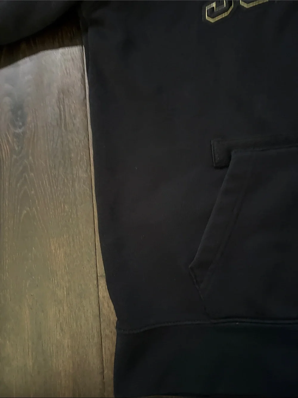 Jordan Black Hoodie with Gold Trimmed Logos